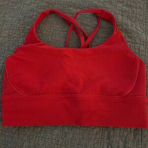 lululemon Energy Longline Bra Ribbed Luxtreme *Medium Support B–D Cups Size 10
